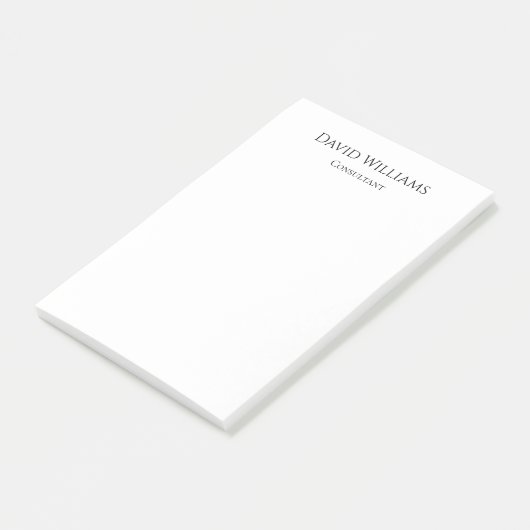 Minimalistisch Modern Professioneel Zwart Wit Post-it® Notes (Schuin)