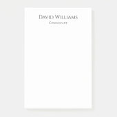 Minimalistisch Modern Professioneel Zwart Wit Post-it® Notes (Voorkant)