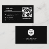 Minimalistisch, modern, QR-Visitekaartje Visitekaartje (Voorkant / Achterkant)