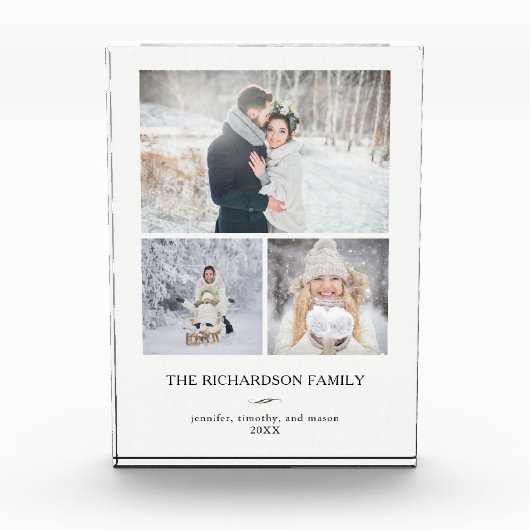 Minimalistisch modern raster | Drie foto's (Voorkant)