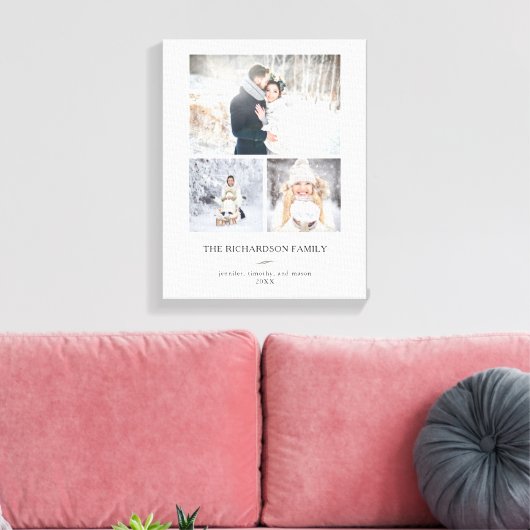 Minimalistisch modern raster | Drie foto's Canvas Afdruk (Insitu (Woonkamer))