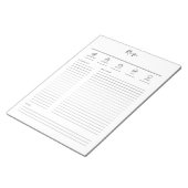 Minimalistisch modern recept notitieblok (Schuin)