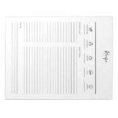 Minimalistisch modern recept notitieblok (Voorkant)