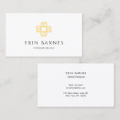 Minimalistisch modern reflecterend B-monogram Visitekaartje (Voorkant / Achterkant)