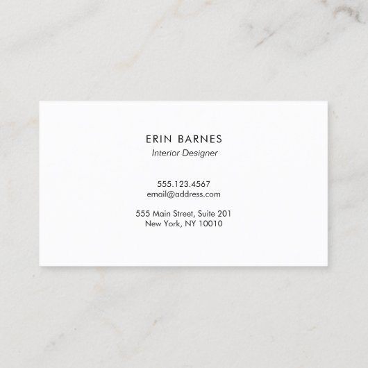 Minimalistisch modern reflecterend B-monogram Visitekaartje (Achterkant)