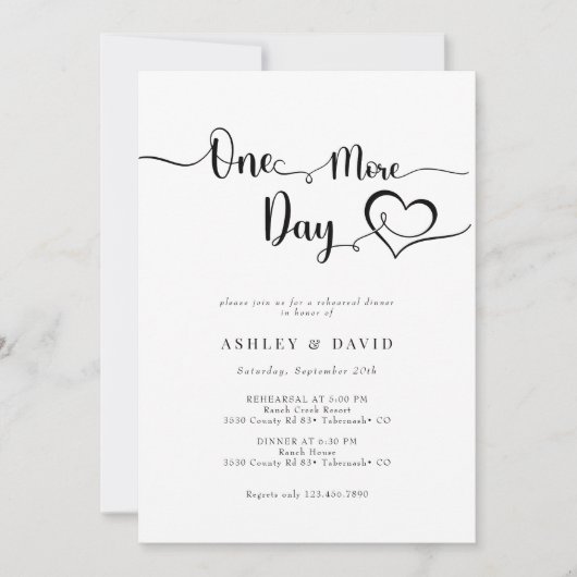 Minimalistisch modern repetitiediner kaart (Voorkant)