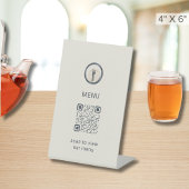 Minimalistisch Modern Restaurant QR Code Reclamebord Met Voetstuk