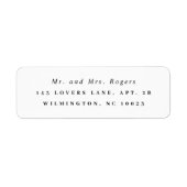 Minimalistisch modern retouradres etiket (Voorkant)