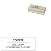 Minimalistisch modern retouradres rubberstempel (Gestempeld)