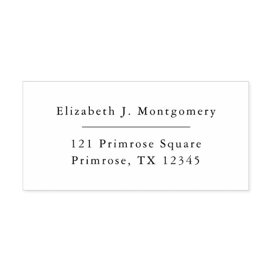 Minimalistisch modern retouradres: zelfinkend stem  zelfinktende stempel (Design)