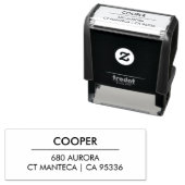 Minimalistisch modern retouradres: zelfversterkend  zelfinktende stempel (In situ)