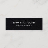 Minimalistisch modern ritueel Eco Black Mini Visitekaartje (Voorkant)