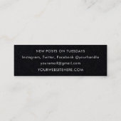 Minimalistisch modern ritueel Eco Black Mini Visitekaartje (Achterkant)