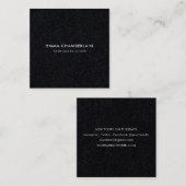 Minimalistisch modern ritueel Eco Black Vierkante Visitekaartje (Voorkant / Achterkant)
