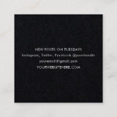 Minimalistisch modern ritueel Eco Black Vierkante Visitekaartje (Achterkant)