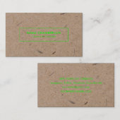 Minimalistisch modern ritueel Neon Green Visitekaartje (Voorkant / Achterkant)