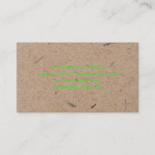 Minimalistisch modern ritueel Neon Green Visitekaartje (Achterkant)