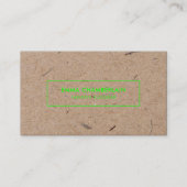 Minimalistisch modern ritueel Neon Green Visitekaartje (Voorkant)