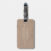 Minimalistisch modern ritueel papier bagagelabel (Achterkant verticaal)