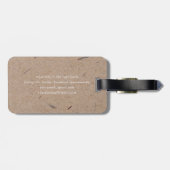 Minimalistisch modern ritueel papier bagagelabel (Achterkant horizontaal)