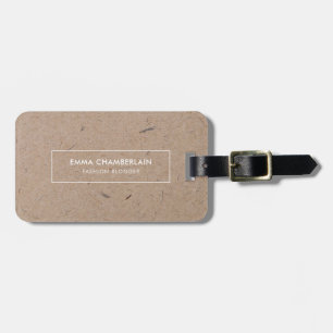 Minimalistisch modern ritueel papier bagagelabel