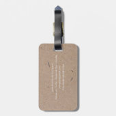 Minimalistisch modern ritueel papier bagagelabel (Achterkant verticaal)