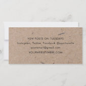 Minimalistisch modern ritueel papier bedankkaart (Achterkant)