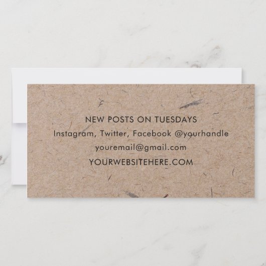 Minimalistisch modern ritueel papier bedankkaart (Achterkant)