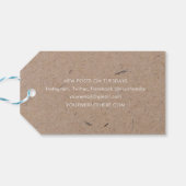 Minimalistisch modern ritueel papier cadeaulabel (Achterkant Horizontaal)