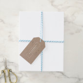 Minimalistisch modern ritueel papier cadeaulabel (Met Touw)