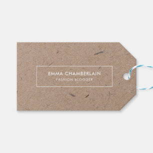 Minimalistisch modern ritueel papier cadeaulabel