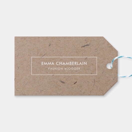 Minimalistisch modern ritueel papier cadeaulabel (Voorkant (Horizontaal))