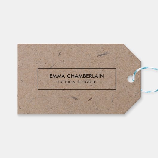 Minimalistisch modern ritueel papier cadeaulabel (Voorkant (Horizontaal))