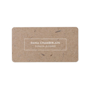Minimalistisch modern ritueel papier etiket