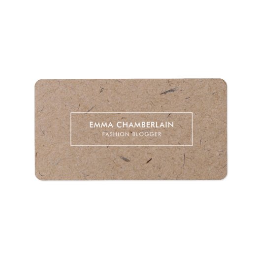 Minimalistisch modern ritueel papier etiket (Voorkant)