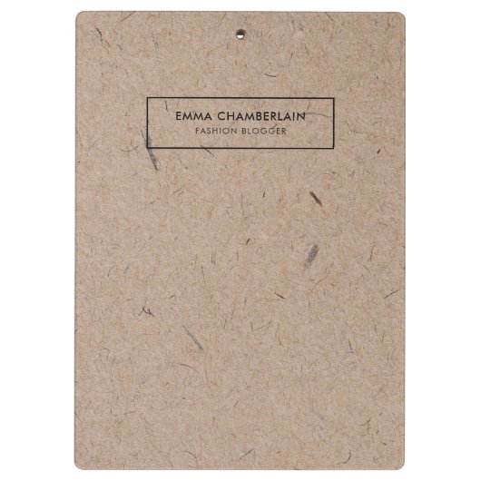 Minimalistisch modern ritueel papier klembord (Achterkant)