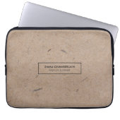 Minimalistisch modern ritueel papier laptop sleeve (Voorkant)