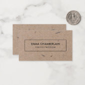 Minimalistisch modern ritueel papier notitiekaartje (Voorkant / Achterkant in situ)