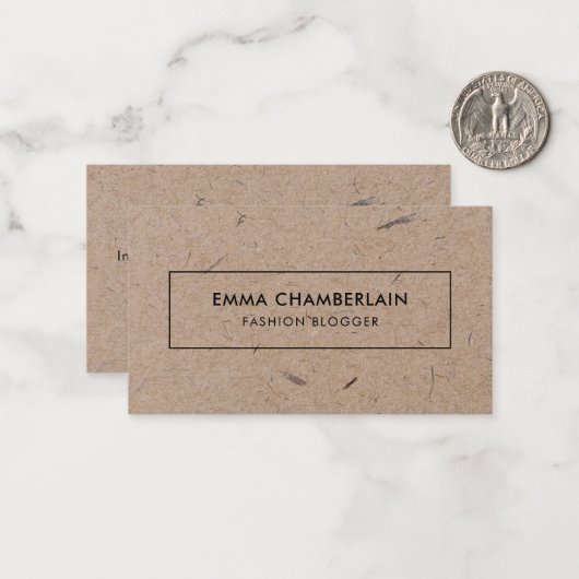 Minimalistisch modern ritueel papier notitiekaartje (Voorkant / Achterkant in situ)