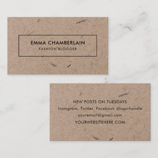 Minimalistisch modern ritueel papier notitiekaartje (Voorkant / Achterkant)