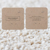 Minimalistisch modern ritueel papier vierkante visitekaartje