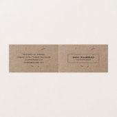 Minimalistisch modern ritueel papier visitekaartje (Buitenkant ongevouwen)