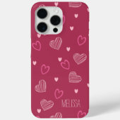 Minimalistisch modern romantisch hartvormpatroon Case-Mate iPhone case (Achterkant)