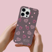 Minimalistisch modern romantisch hartvormpatroon Case-Mate iPhone case