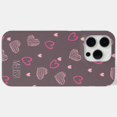 Minimalistisch modern romantisch hartvormpatroon Case-Mate iPhone case (Achterkant (horizontaal))