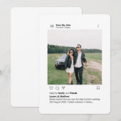 Minimalistisch modern rondehoekfotoinstagram save the date (Voorkant / Achterkant)