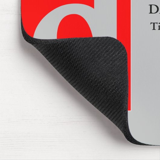 Minimalistisch modern rood grijs monogramme jouw n muismat (Hoek)