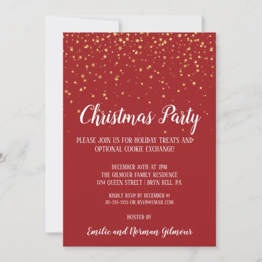 Minimalistisch Modern|Rood Kerstfeest Kaart (Voorkant)