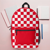 Minimalistisch modern rood Kroatisch dambord Bedrukte Rugzak