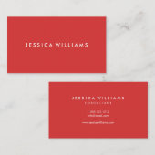 Minimalistisch modern | Rood Visitekaartje (Voorkant / Achterkant)